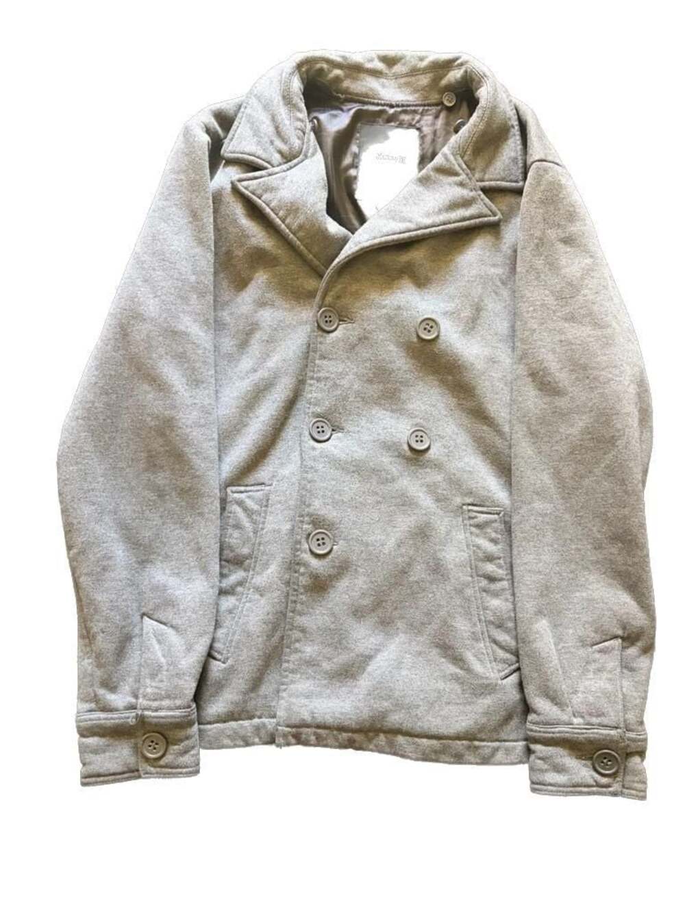 Hurley Jacket Pea Coat Women's Gray Soft Buttons Pockets Small